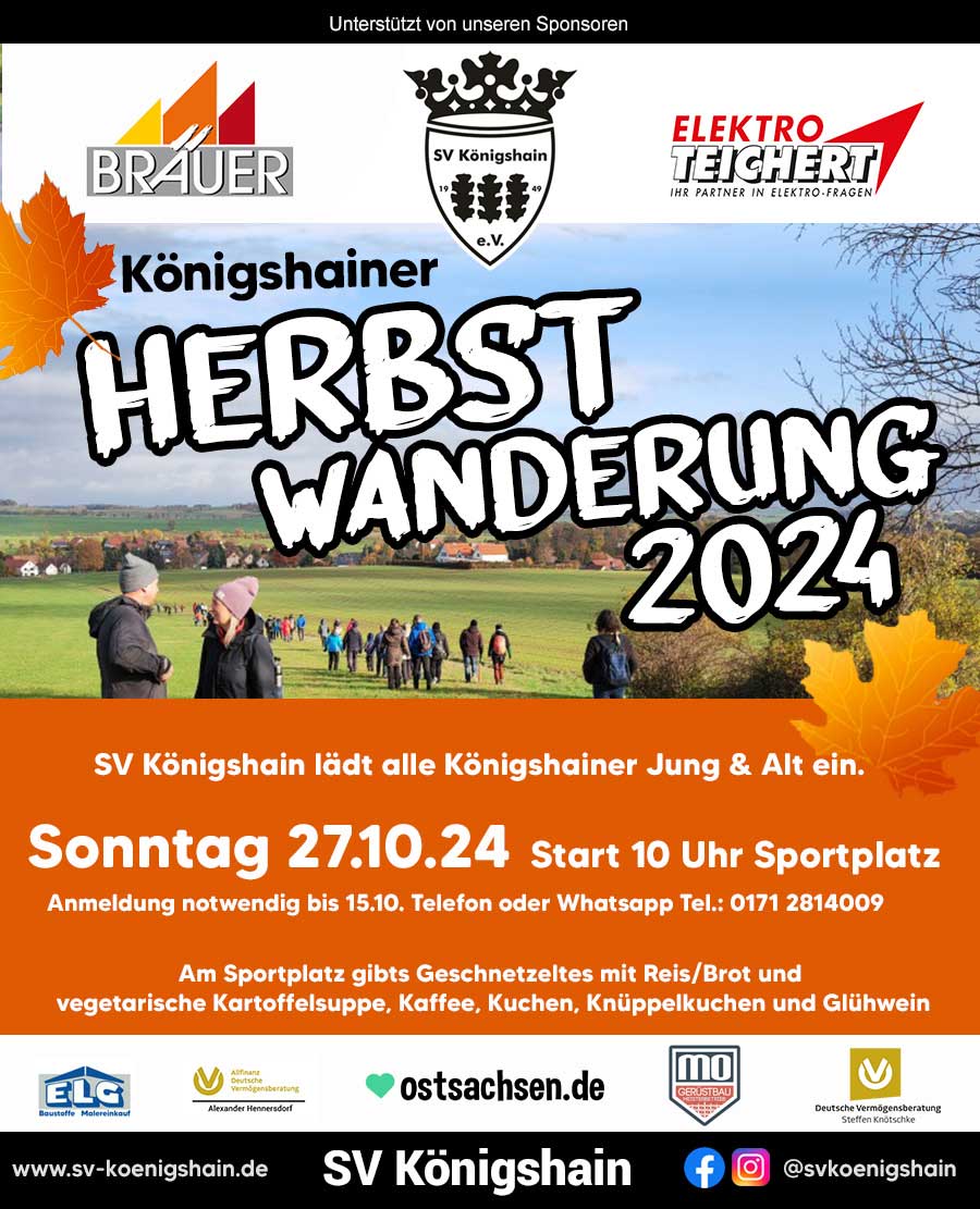 Königshainer Herbstwanderung 2024 🍂